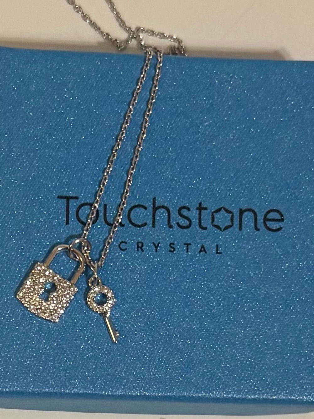 BNIB Touchstone Crystal Lock & Key Necklace; Retired [MSRP $79]